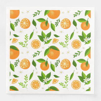 Fresh oranges with flowers and leaves