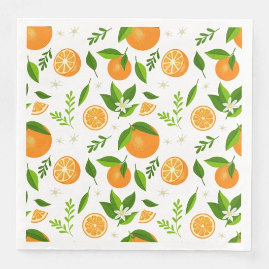 Fresh oranges with flowers and leaves (正面)