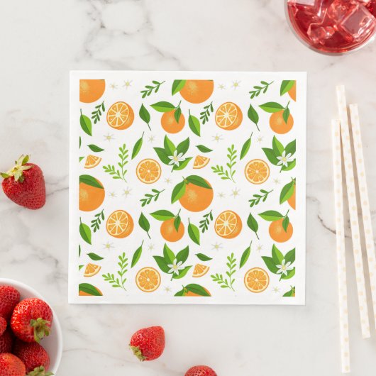 Fresh oranges with flowers and leaves (インサイチュ)
