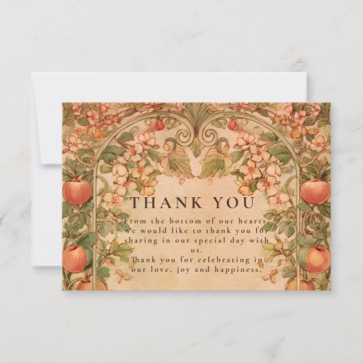 Fresh Orchard Botanical Wedding サンキューカード (正面)