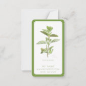 FRESH OREGANOビジネスブックマーク – 3.5x2カードグリーン ノートカード (正面)