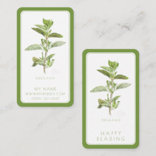 FRESH OREGANOビジネスブックマーク – 3.5x2カードグリーン ノートカード