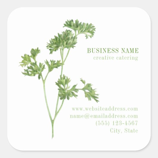 FRESH PARSLEY Biz ID Large Squareスタンプ スクエアシール (正面)