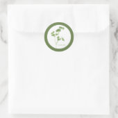 FRESH PARSLEY Small Roundステッカー(+文字)緑 ラウンドシール (バッグ)