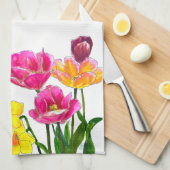 Fresh-Picked Tulips Kitchen Towels キッチンタオル (四つ折り)