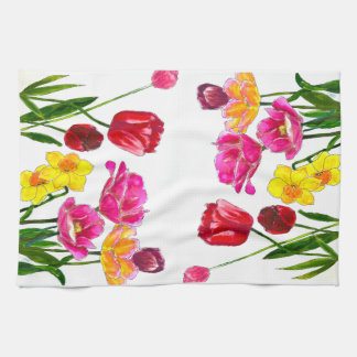 Fresh-Picked Tulips Kitchen Towels キッチンタオル