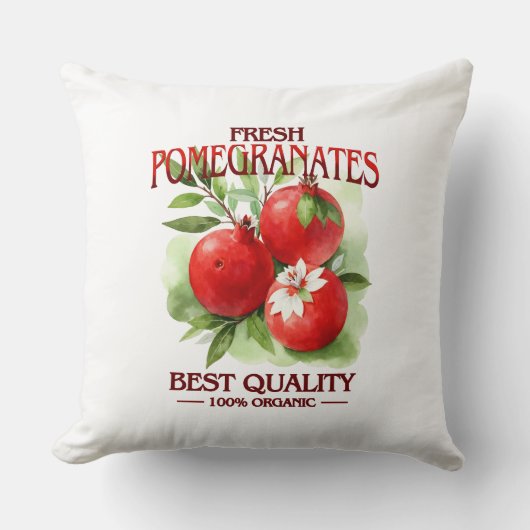 Fresh Pomegranates - Best Quality クッション (正面)