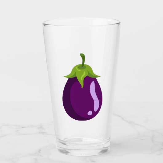 Fresh Purple Eggplant Copo de vidro タンブラーグラス (正面)
