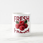 Fresh Raspberry Minimalist Fruit コーヒーマグカップ (中央)