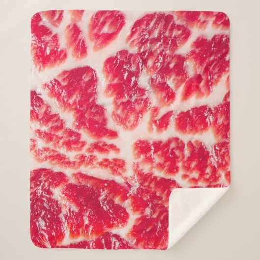 Fresh raw beef steak marbled meat texture close up シェルパブランケット (正面)