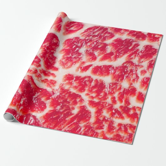 Fresh raw beef steak marbled meat texture close up ラッピングペーパー (アンロールド)