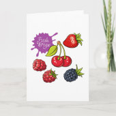 Fresh Red Berries and Cherries カード (正面)