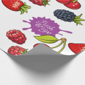 Fresh Red Berries and Cherries ラッピングペーパー (角)