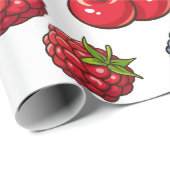 Fresh Red Berries and Cherries ラッピングペーパー (ロールコーナー)