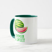 Fresh, Ripe Watermelon with Summer Vibes マグカップ (正面左)