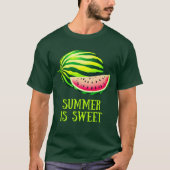 Fresh, Ripe Watermelon with Summer Vibes Tシャツ (正面)