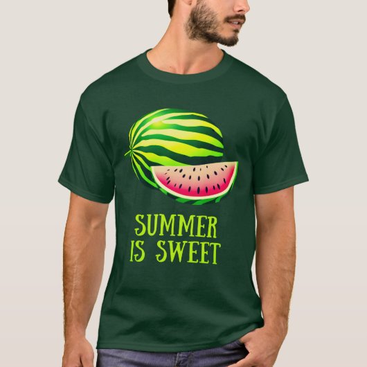 Fresh, Ripe Watermelon with Summer Vibes Tシャツ (正面)