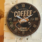 Fresh Roasted Coffee ラージ壁時計