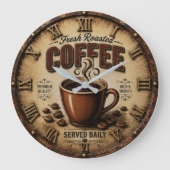 Fresh Roasted Coffee ラージ壁時計 (正面)