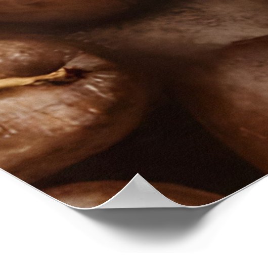 Fresh Roasted Coffee Beans Steam Aroma ポスター (角)