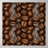 Fresh Roasted Coffee Beans Steam Aroma ポスター (正面)