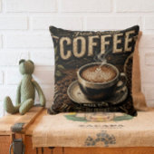 Fresh Roasted Coffee Rustic Farmhouse クッション