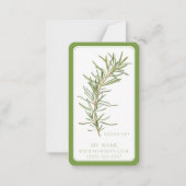 FRESH ROSEMARYビジネスブックマーク3.5x2カードII ノートカード (正面)