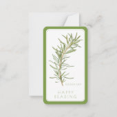 FRESH ROSEMARYブックマーク – 3.5x2カード+文字緑 ノートカード (正面)