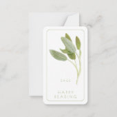 FRESH SAGEブックマーク – 3.5x2カード+文字 ノートカード (裏面)