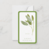 FRESH SAGEブックマーク – 3.5x2カード+文字/緑 ノートカード (裏面)