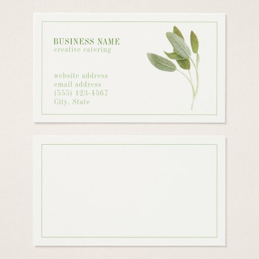 FRESH SAGE 3.5x2ビジネスカード (正面&裏面)