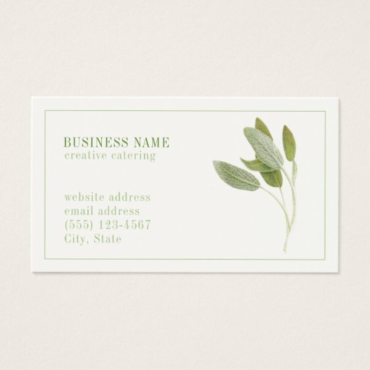 FRESH SAGE 3.5x2ビジネスカード (正面)