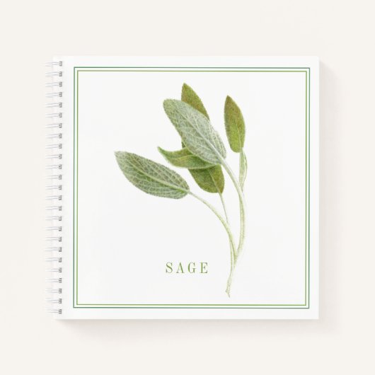 FRESH SAGE 8.5x8.5スパイラルノートブック ノートブック (正面)