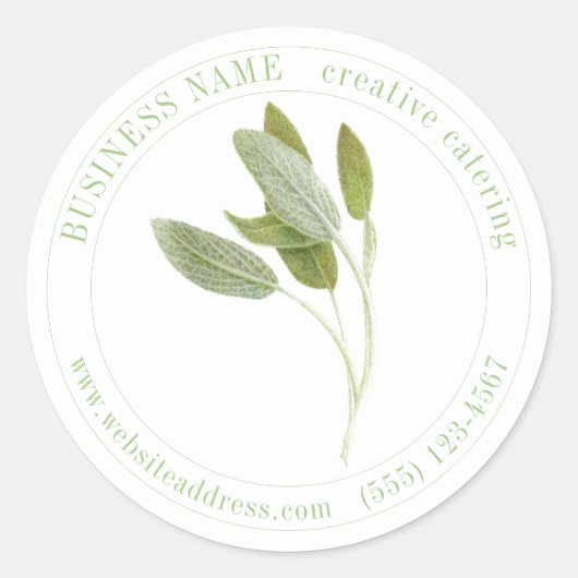 FRESH SAGE Biz ID Large Round Stickers ラウンドシール (正面)