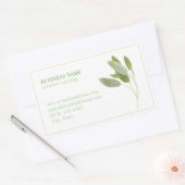 FRESH SAGE Biz ID Rectangleスタンプ 長方形シール (封筒)