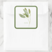 FRESH SAGE Large Squareスタンプ – 緑 スクエアシール (バッグ)