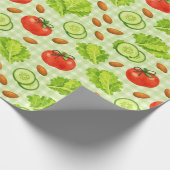 Fresh Salad Vegetable Pattern ラッピングペーパー (角)