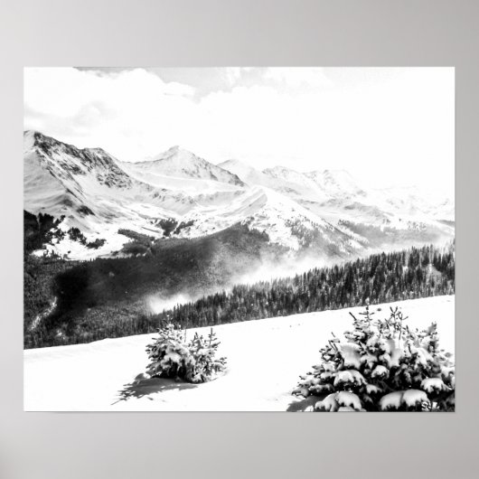 Fresh Snow Dust // Black and White ポスター (正面)