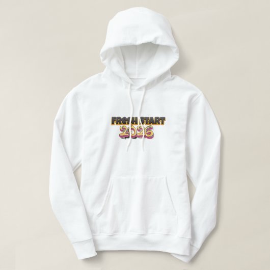 Fresh Start 2026 – Minimal Minimalist Hoodie パーカ (デザイン正面)