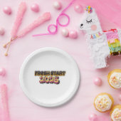 Fresh Start 2026 – Minimalist Modern Plate Design ペーパープレート (パーティー)