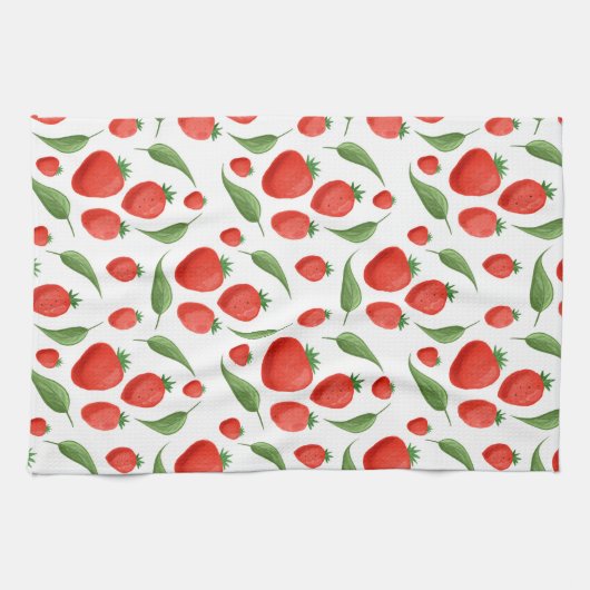 Fresh Strawberry Pattern Kitchen Towel キッチンタオル (横)