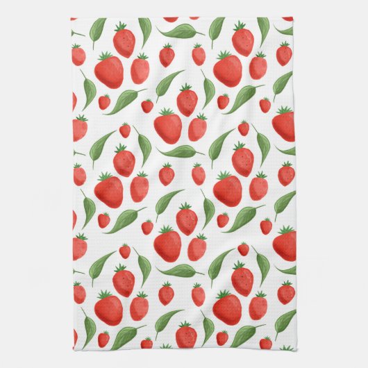Fresh Strawberry Pattern Kitchen Towel キッチンタオル (縦)