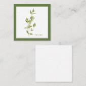 FRESH THYME 2.5インチスクエアフラットカード/緑 ノートカード (正面/裏面)