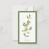 FRESH THYME 3.5x2フラットカー空白のド/緑 ノートカード (正面)