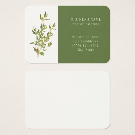 FRESH THYME 3.5x2.5名刺II (正面&裏面)