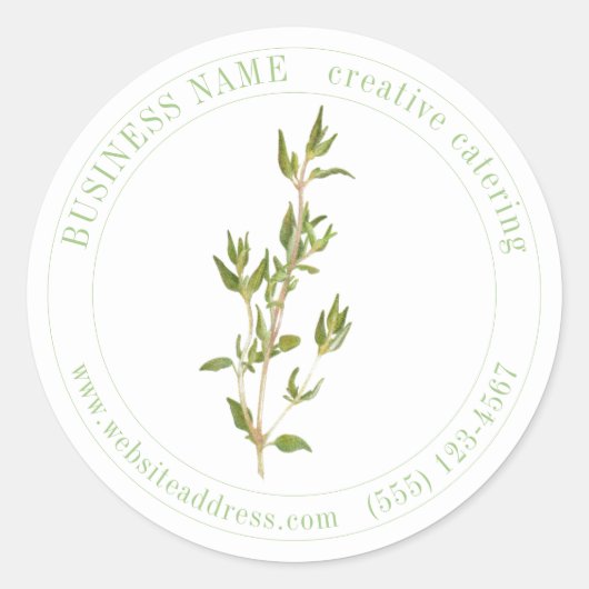 FRESH THYME Biz ID Large Round Stickers ラウンドシール (正面)
