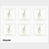 FRESH THYME Large Square Address封筒用シール スクエアシール (シート)