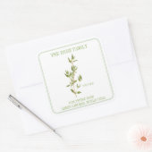 FRESH THYME Large Square Address封筒用シール スクエアシール (封筒)