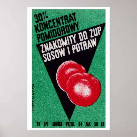 Fresh Tomatoes - Matchbox Print - Czech Wall Art ポスター (正面)