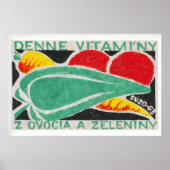 Fresh Vegetables - Matchbox Print - Czech Wall Art ポスター (正面)